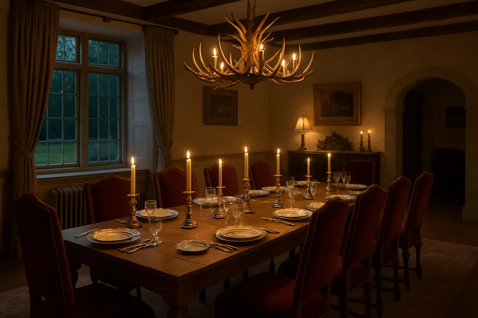 Restaurant Dworek mit Kerzenlicht und klassischer Tischkultur
